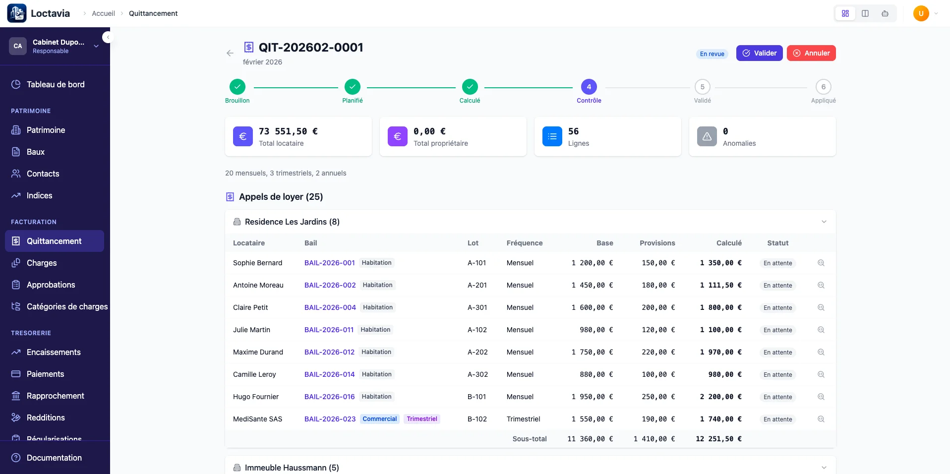 Quittancement Loctavia